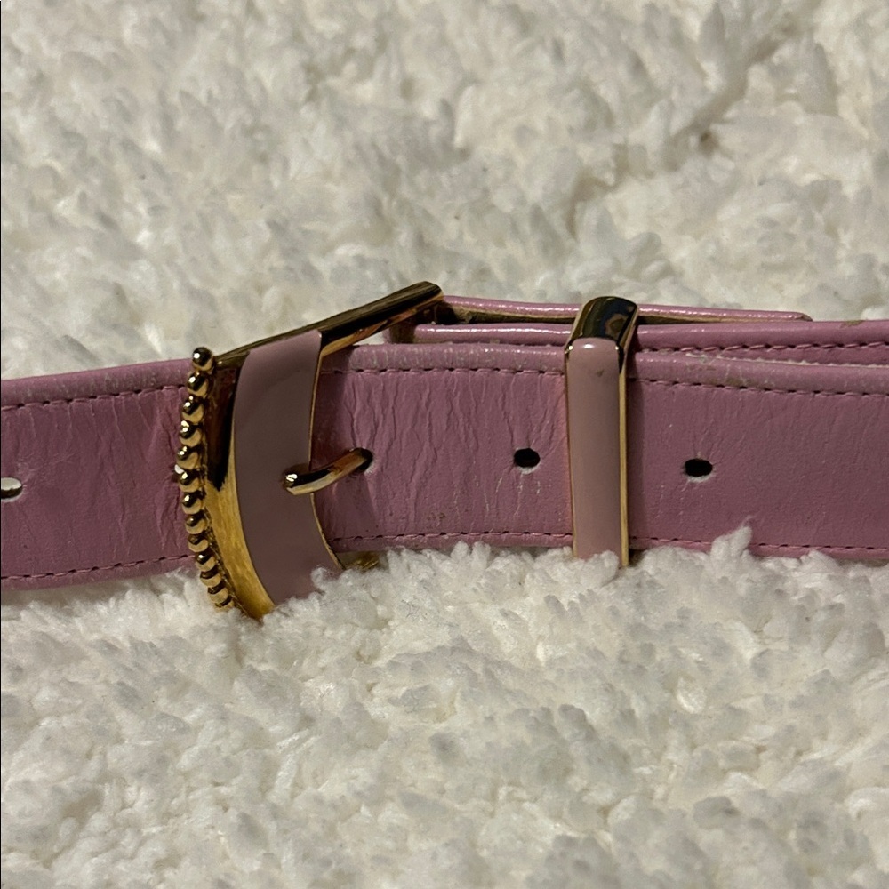 St. John Pink Leather Belt - Picture 2 of 4